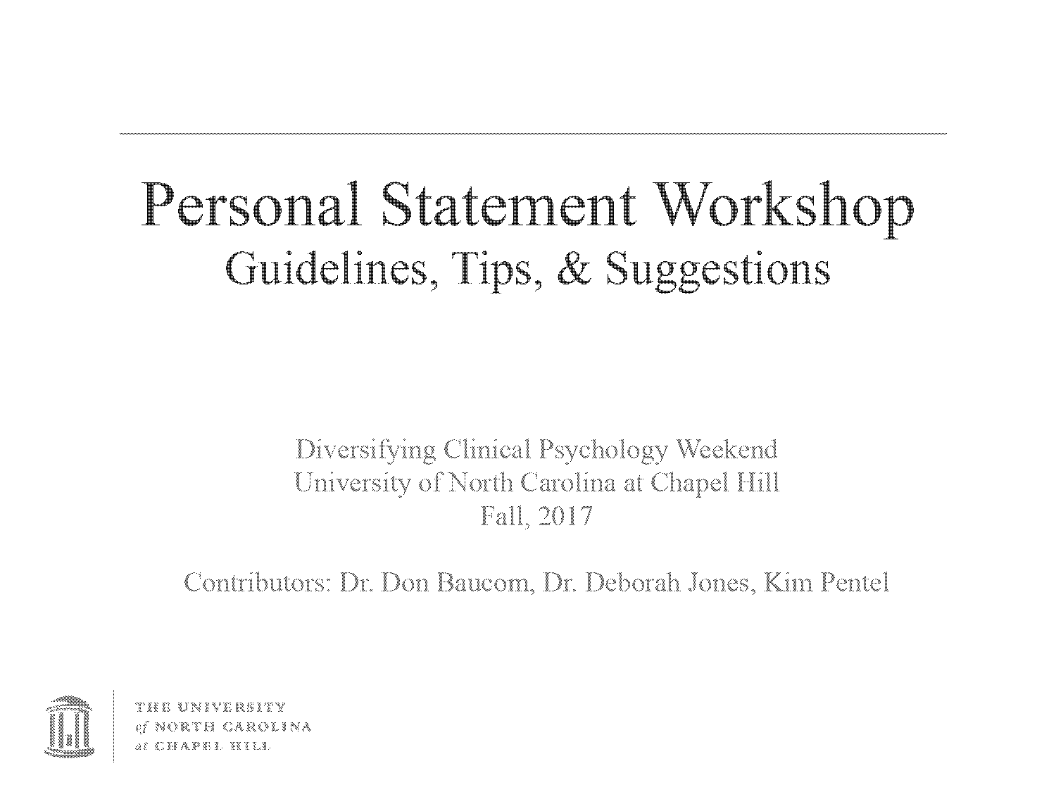 does personal statement need a title phd