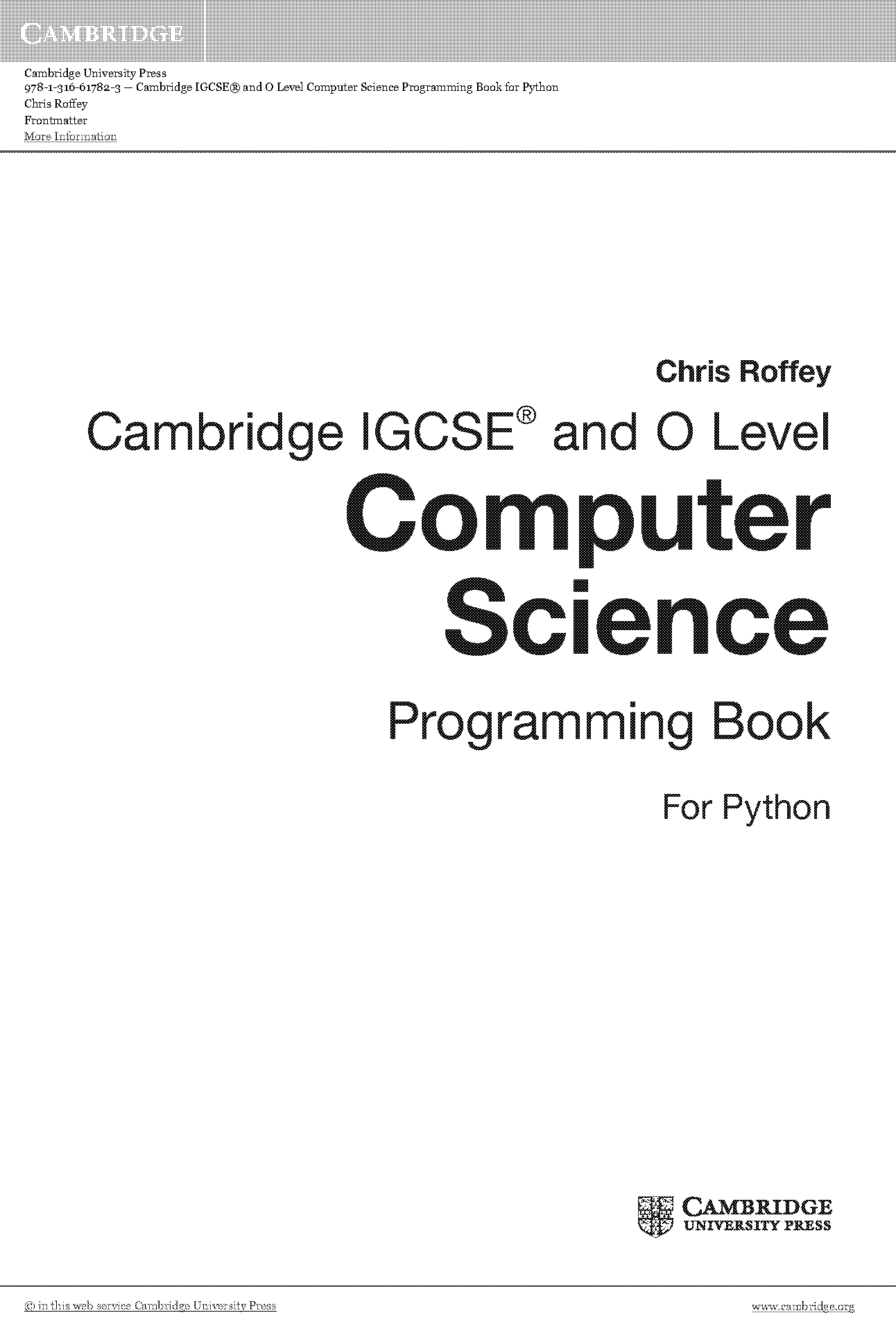 cambridge igcse computer science programming book for python pdf