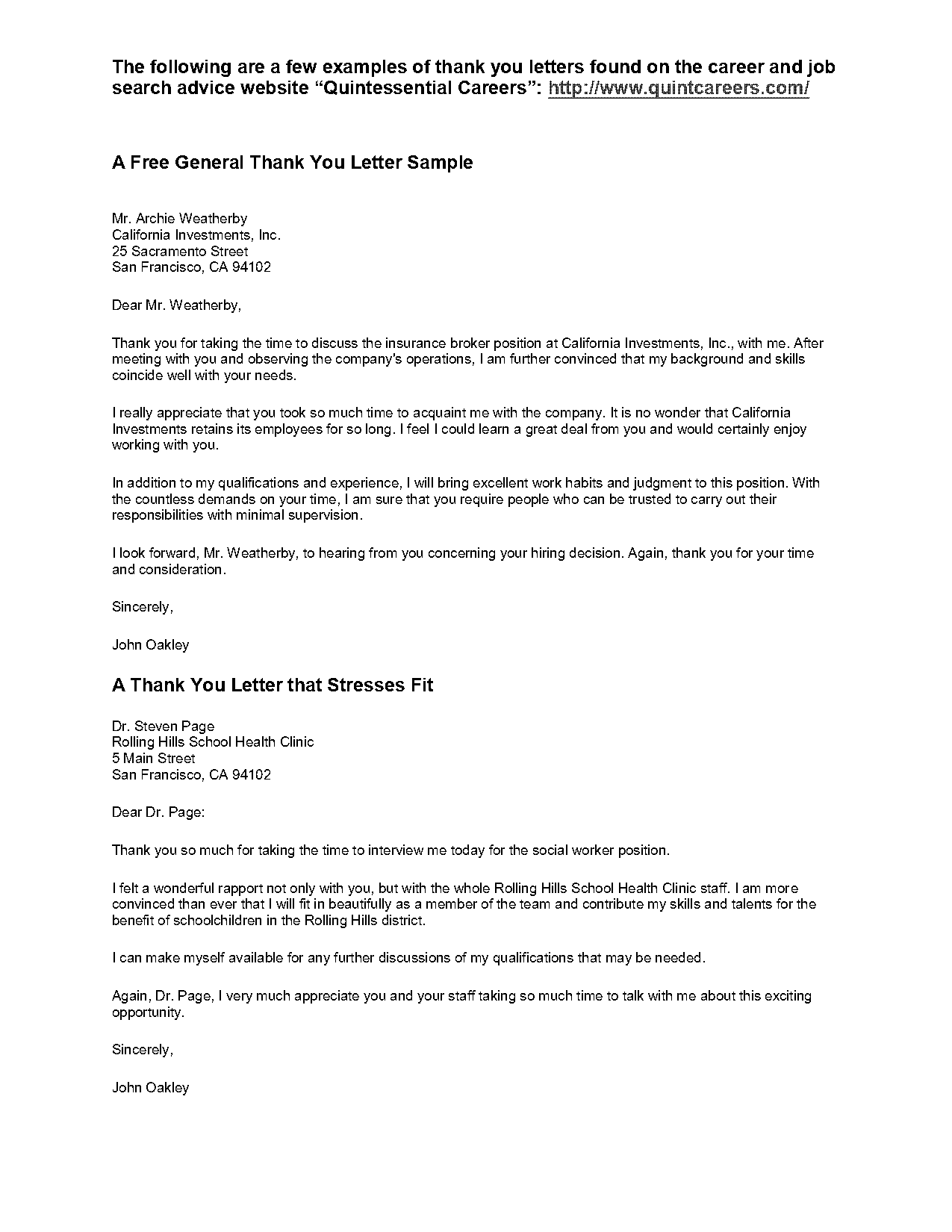 sample thanks letter for business meeting