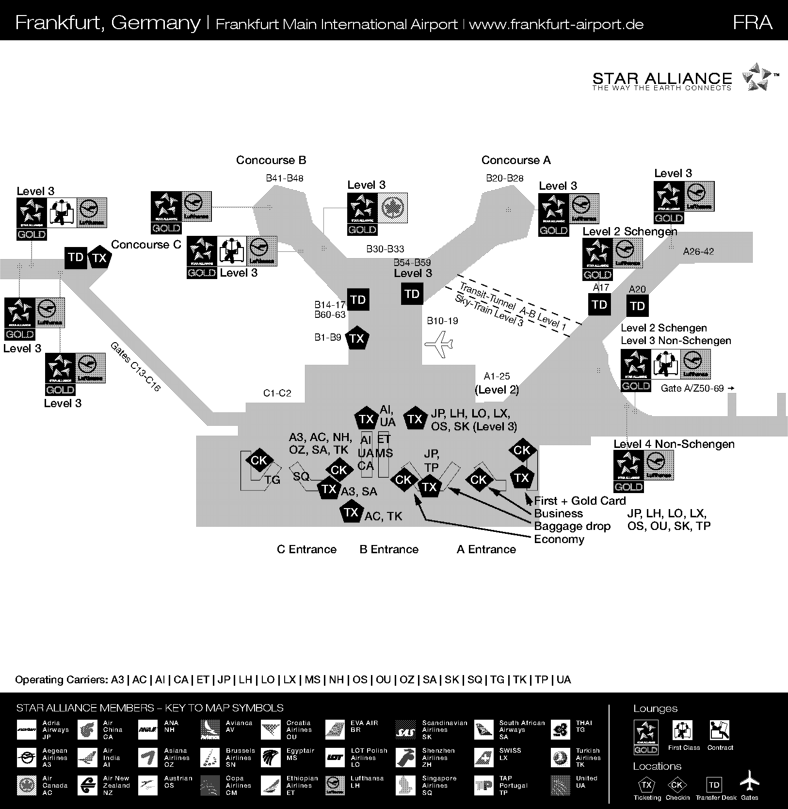 frankfurt fra airport terminal map