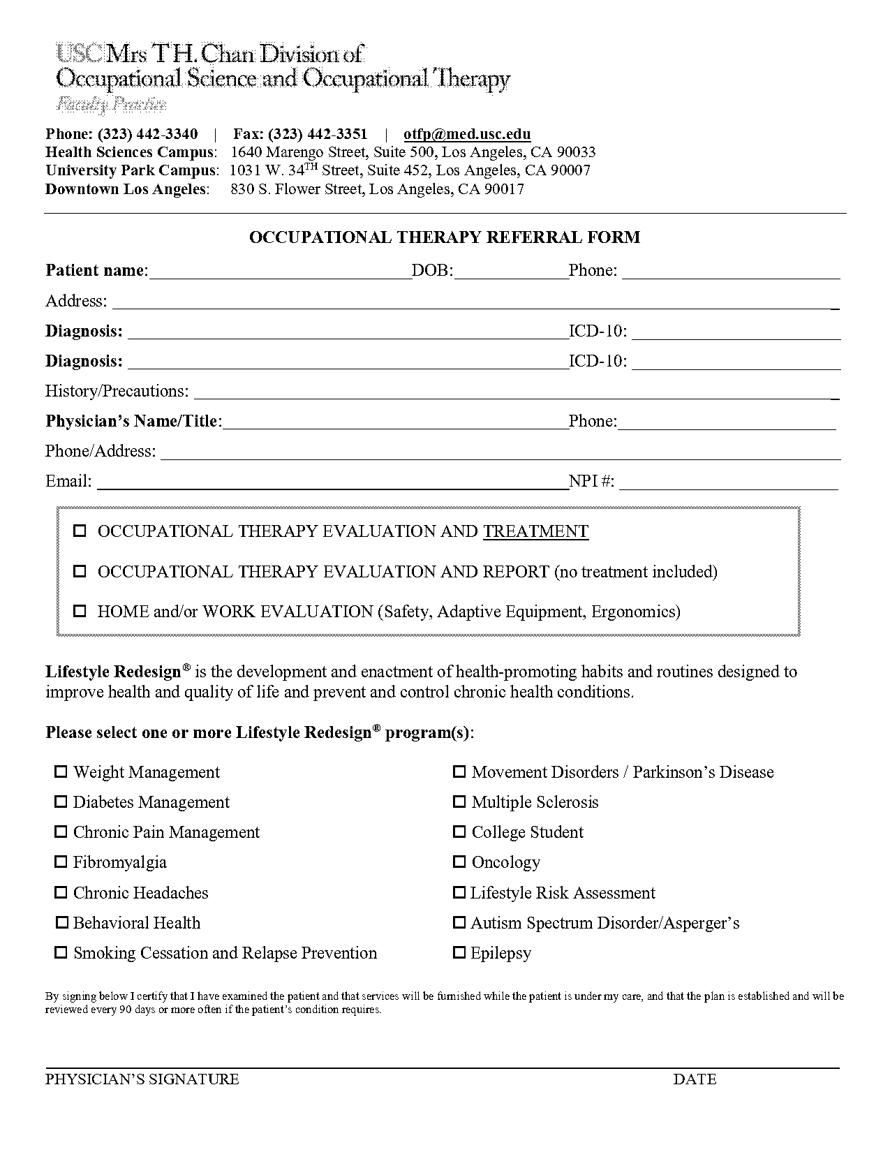 occupational health referral form