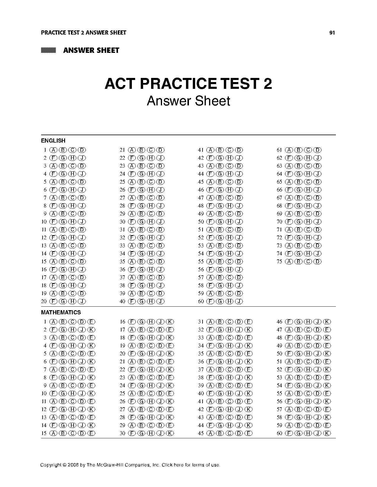 act english practice pdf