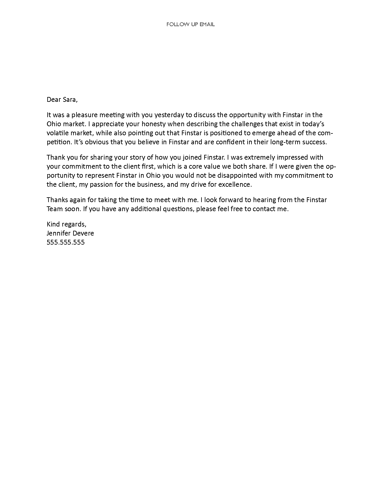 sample thanks letter for business meeting