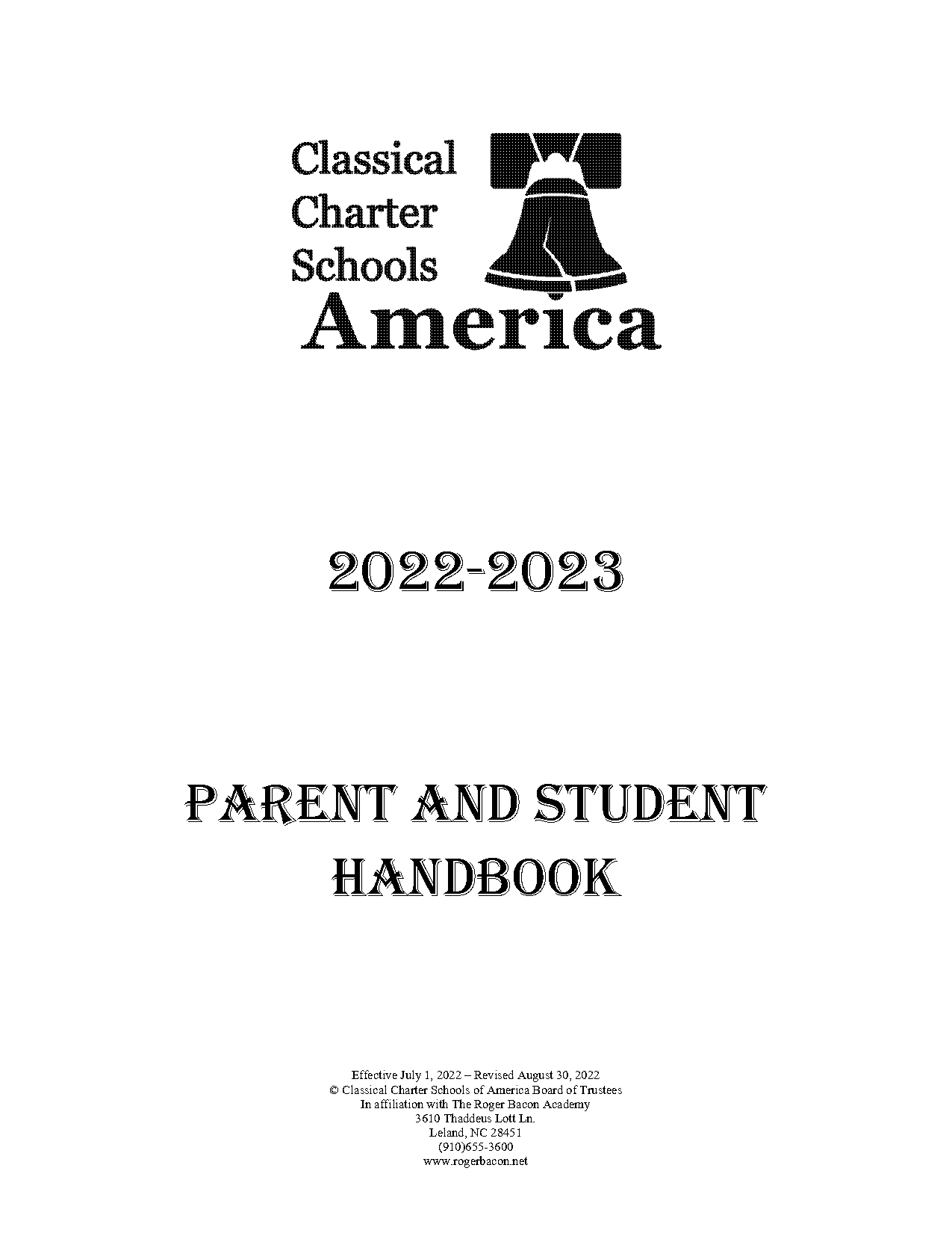 classical high school handbook