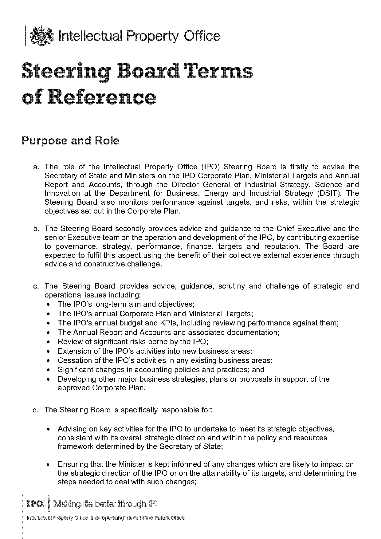 steering committee terms of reference template