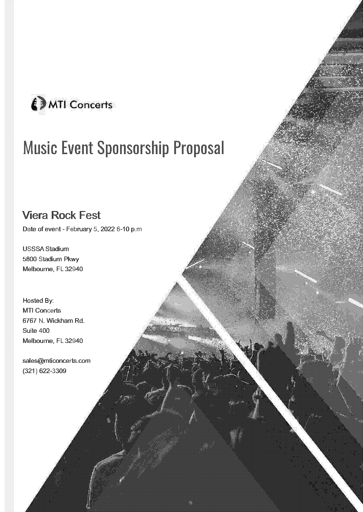 event proposal sample for concert