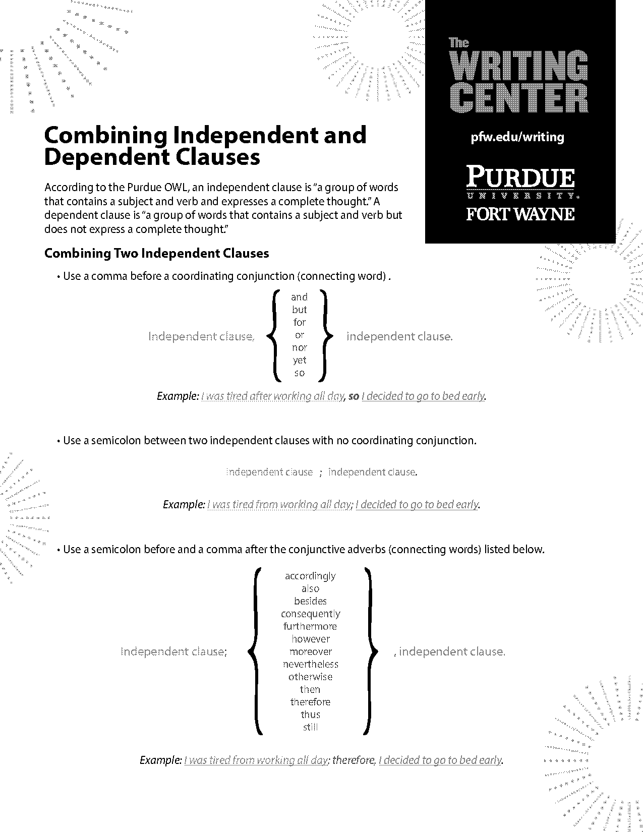 how to identify a dependent and independent clause