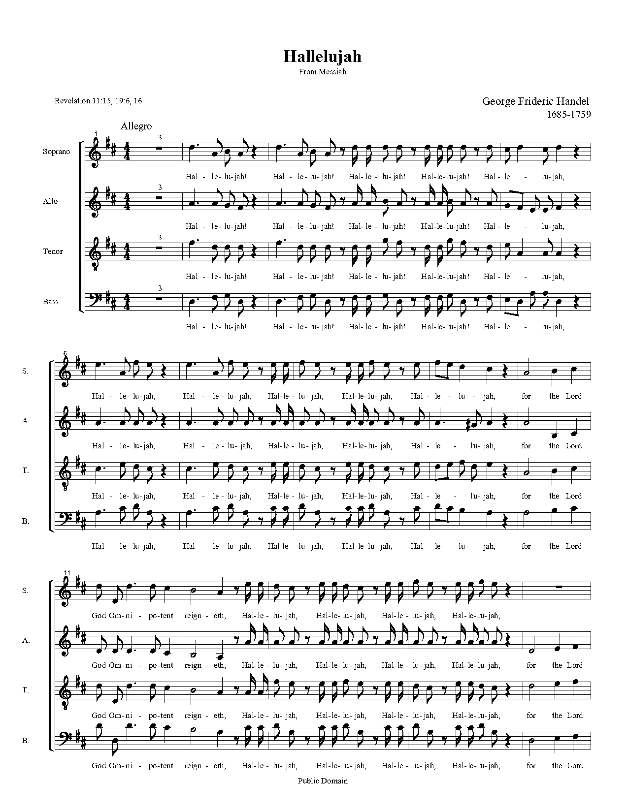 hallelujah pdf sheet music