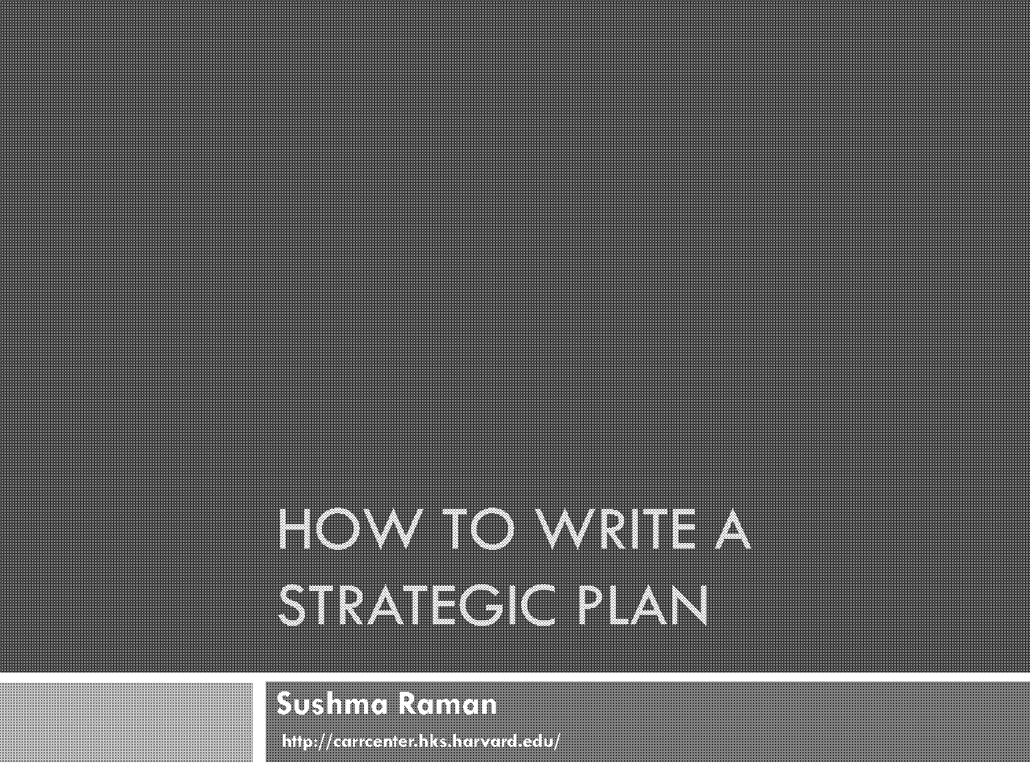 how to create a strategic plan for business