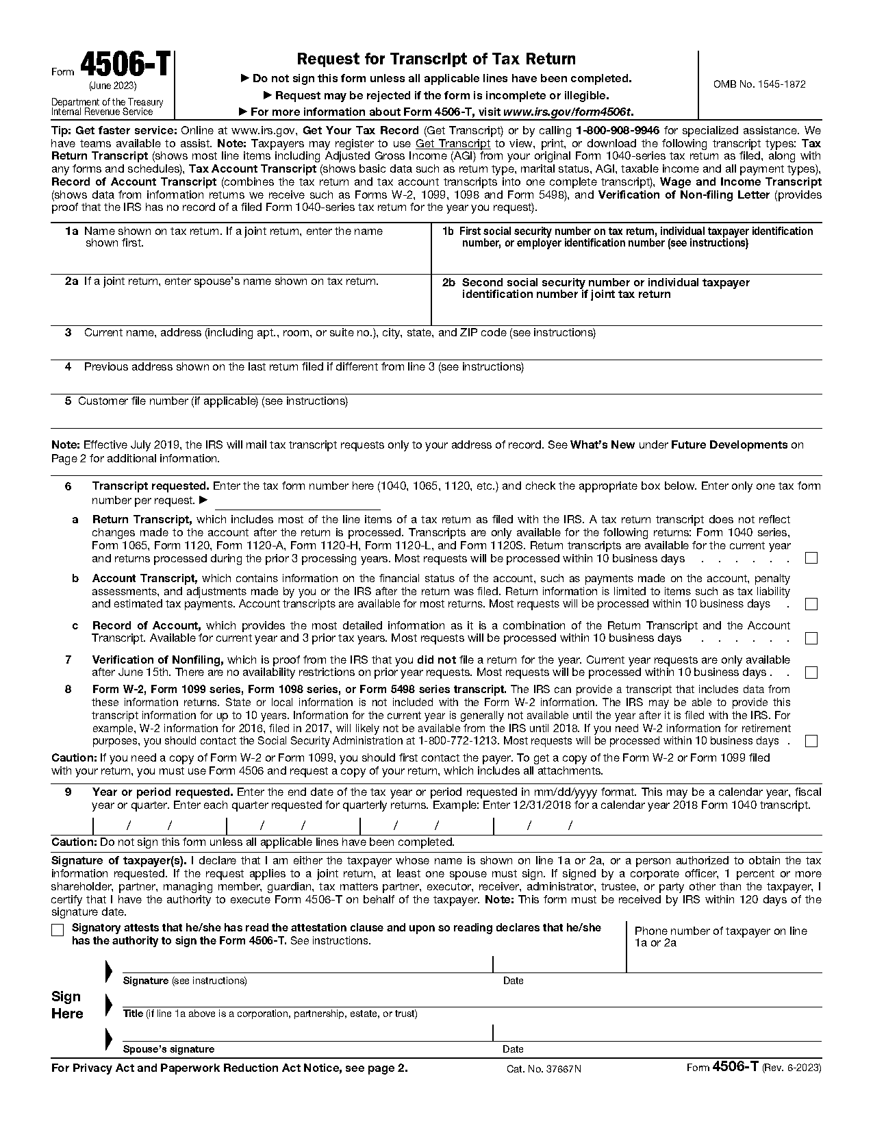 account transcript vs return transcript