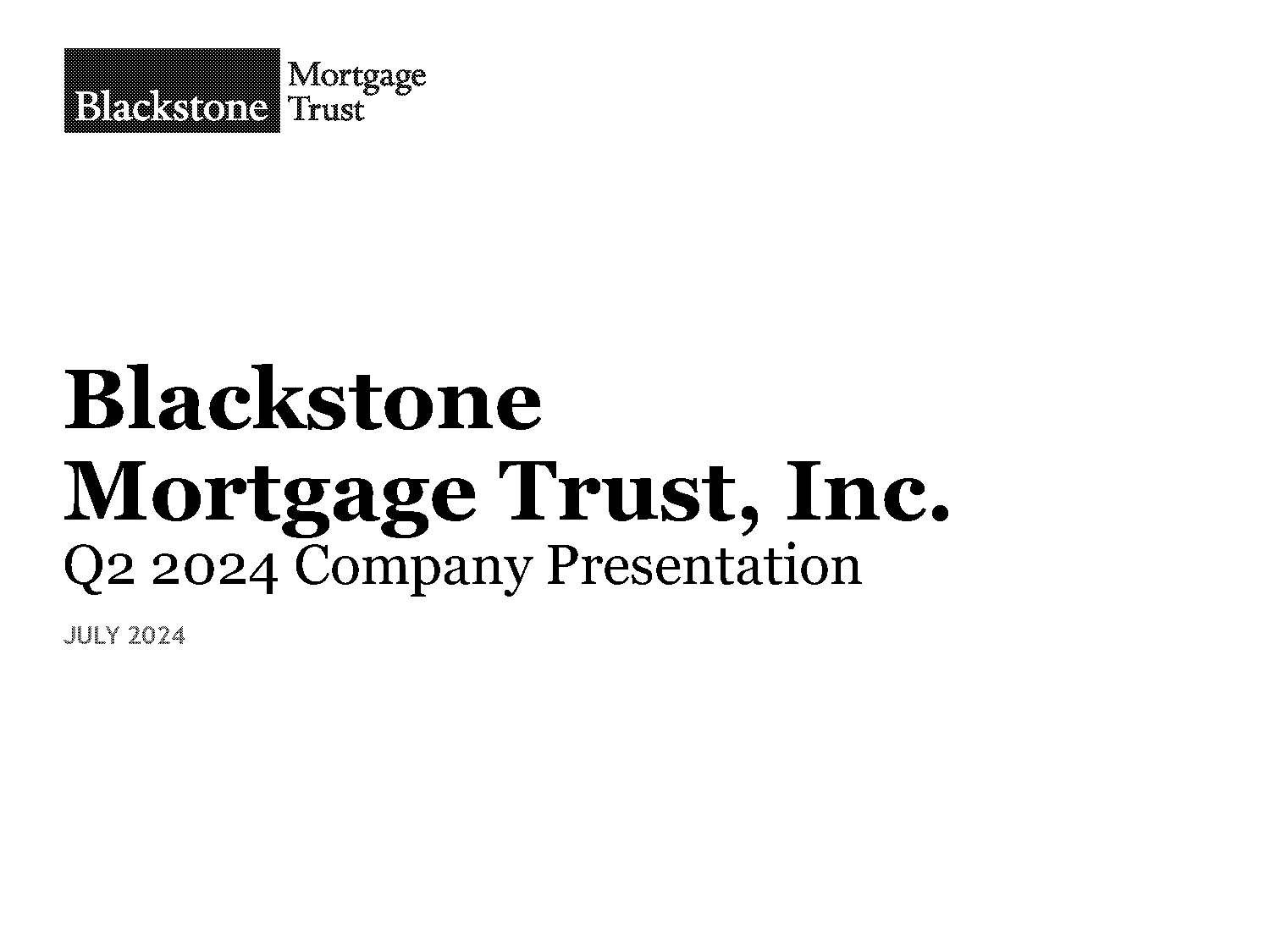 blackstone mortgage trust senior loan percentage