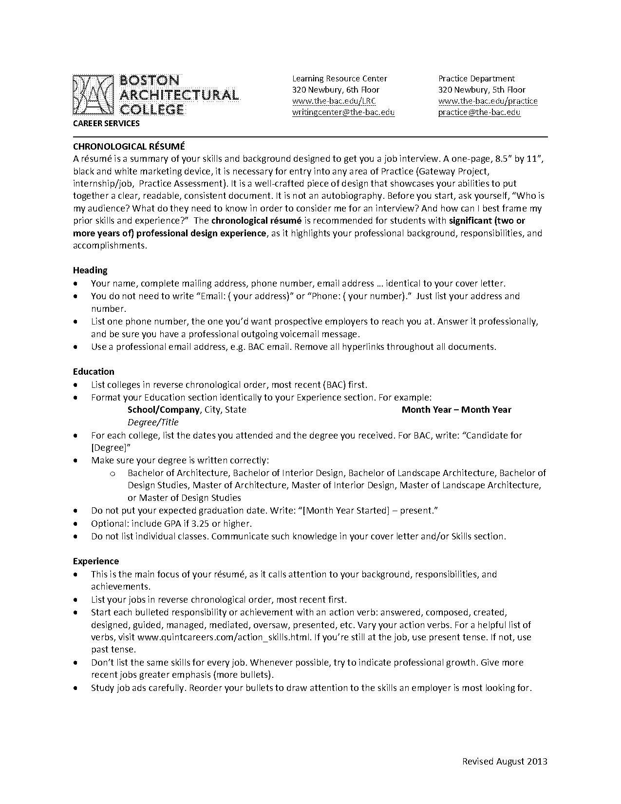 interior design resume help