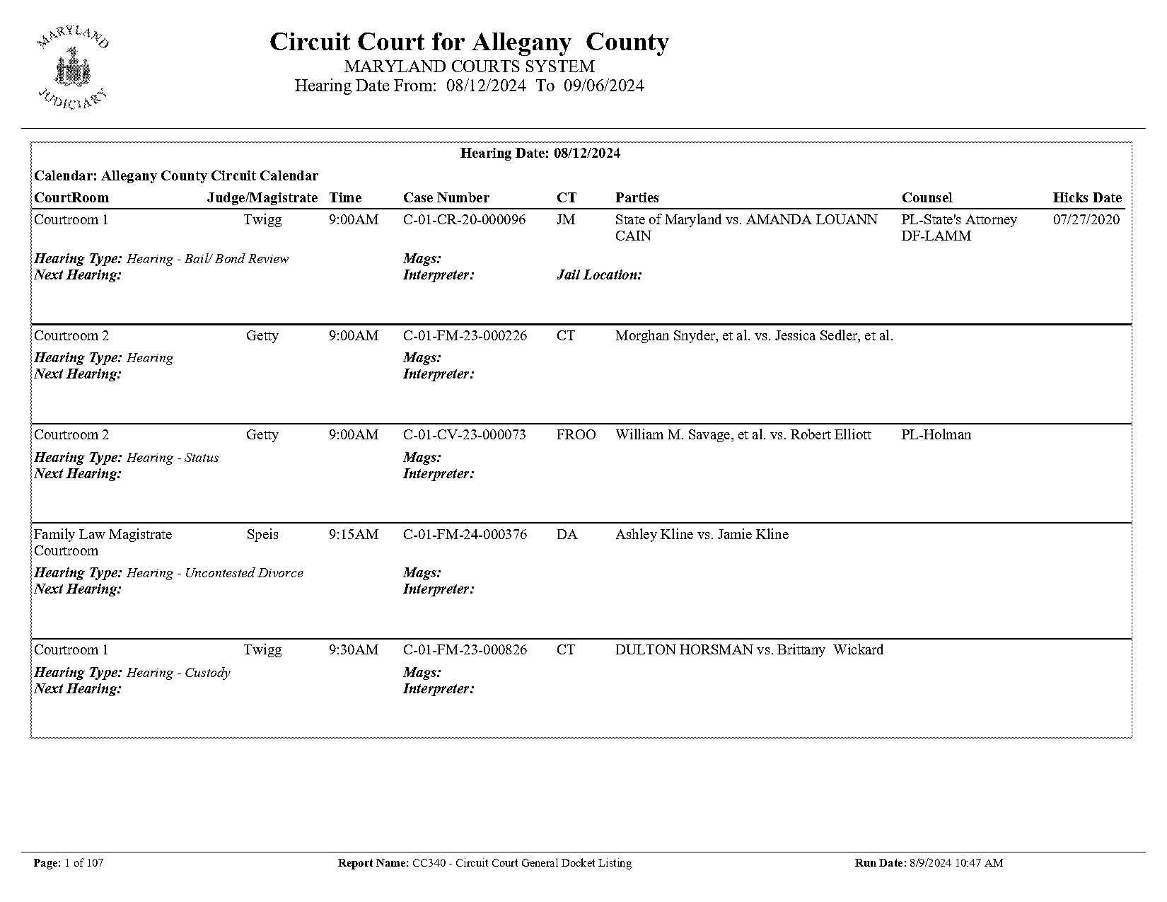 baltimore county maryland arrest records