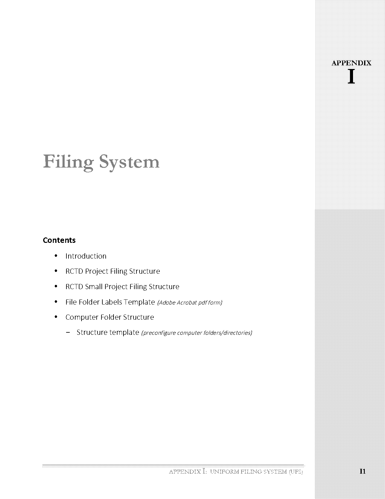 folder structure template for project management