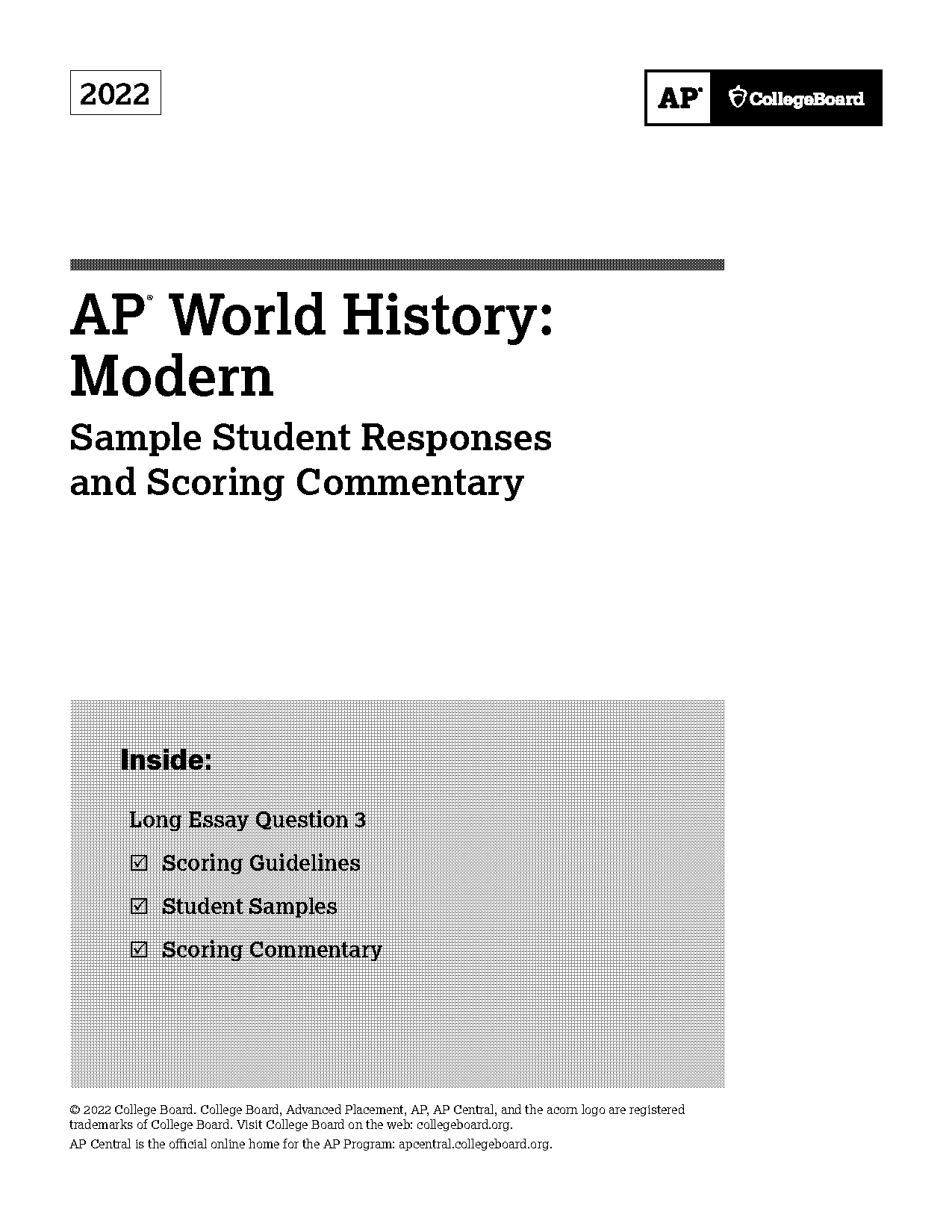 ap world long essay examples