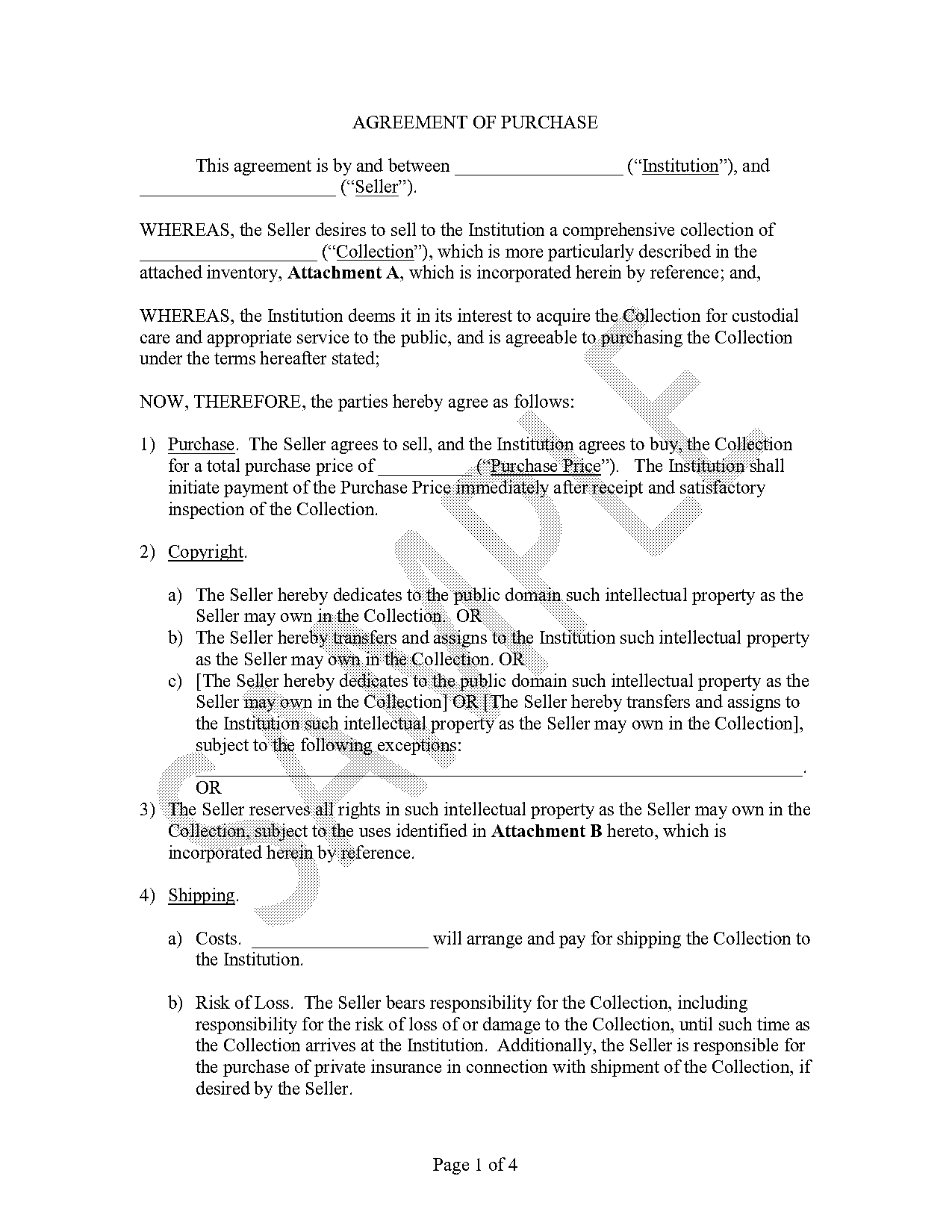 sale of land agreement sample