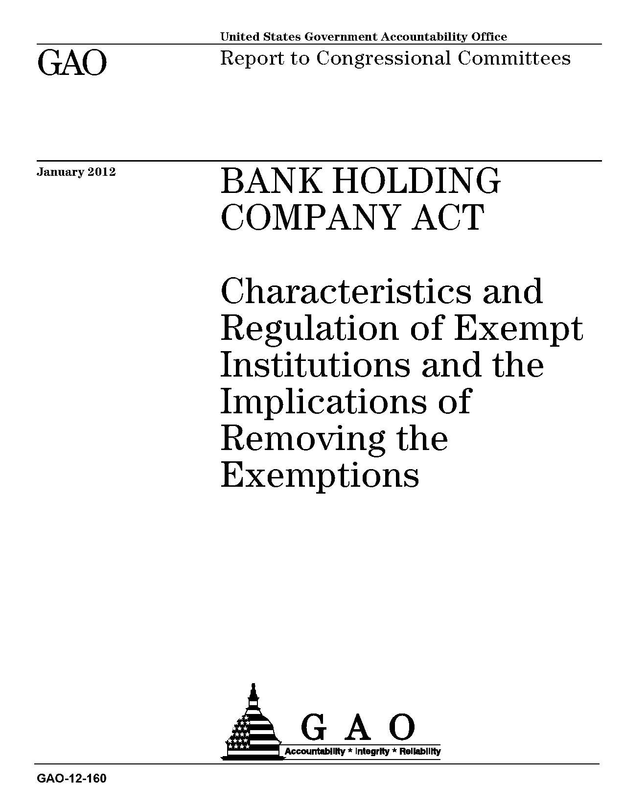 gpo bank holding company act