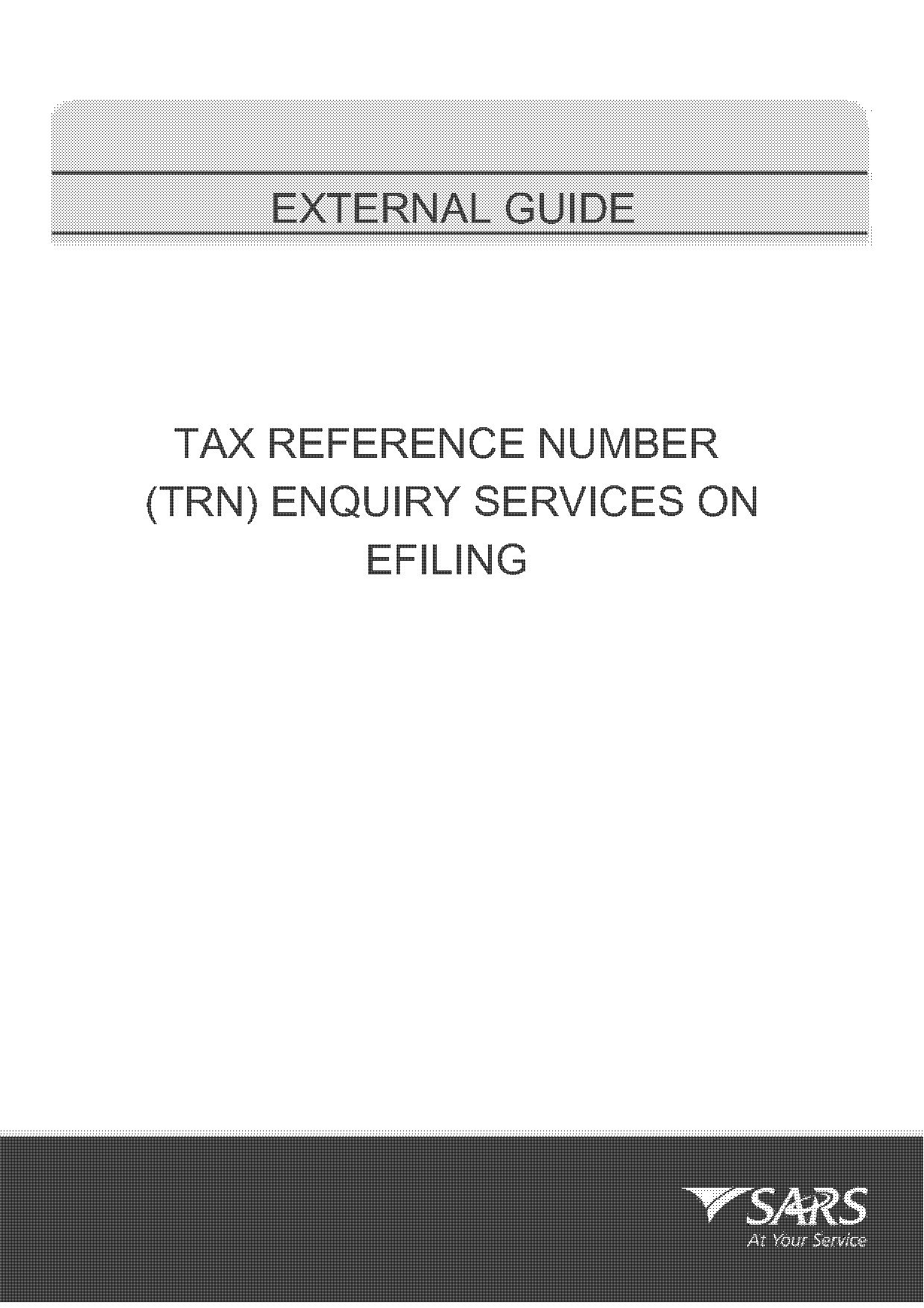 sars personal tax reference number