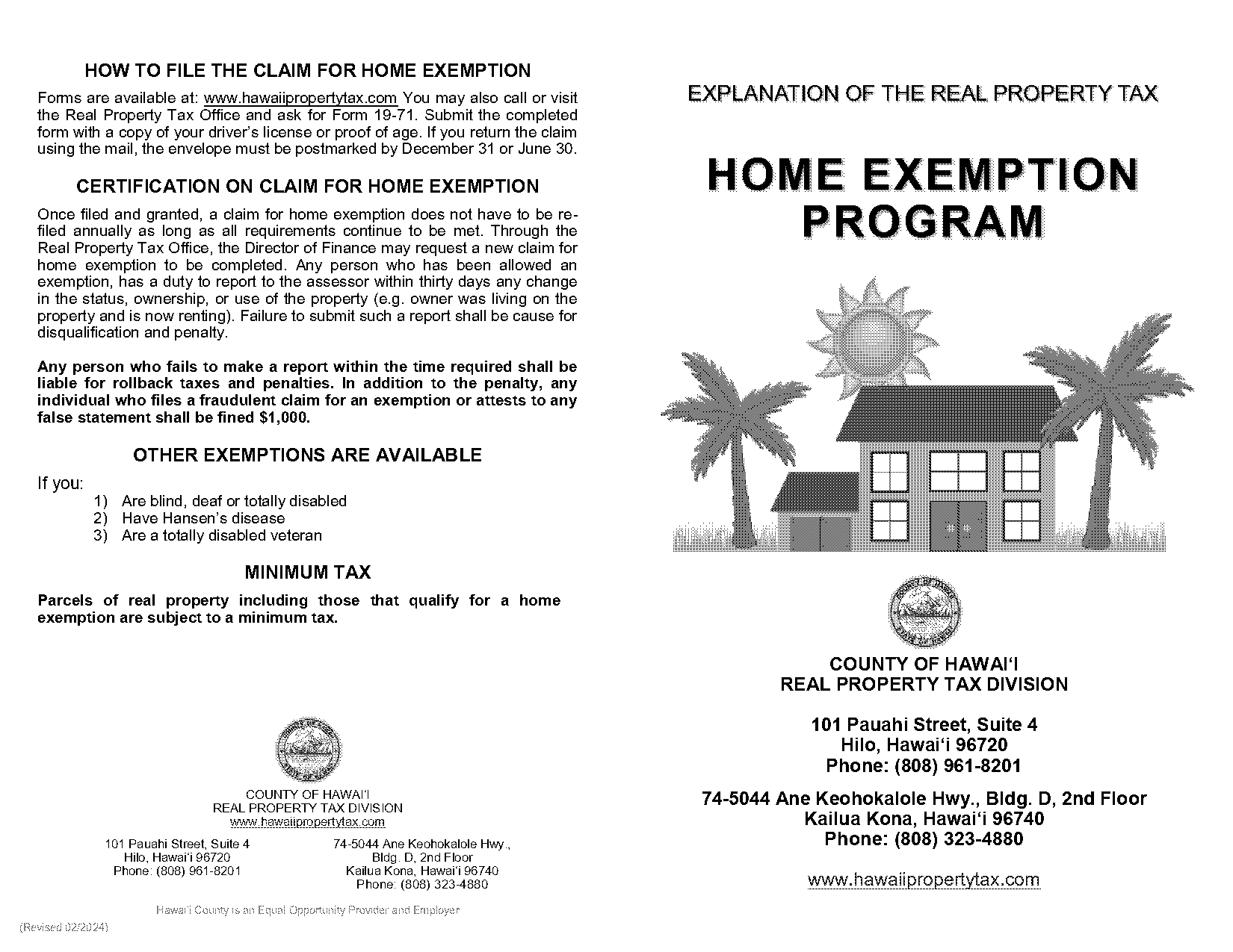 homeowners exemption claim form