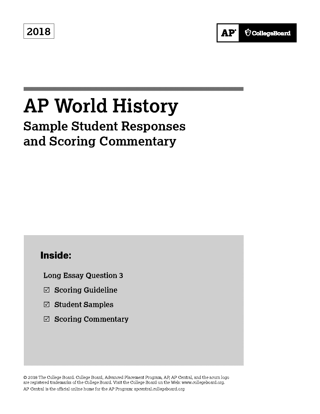 ap world long essay examples