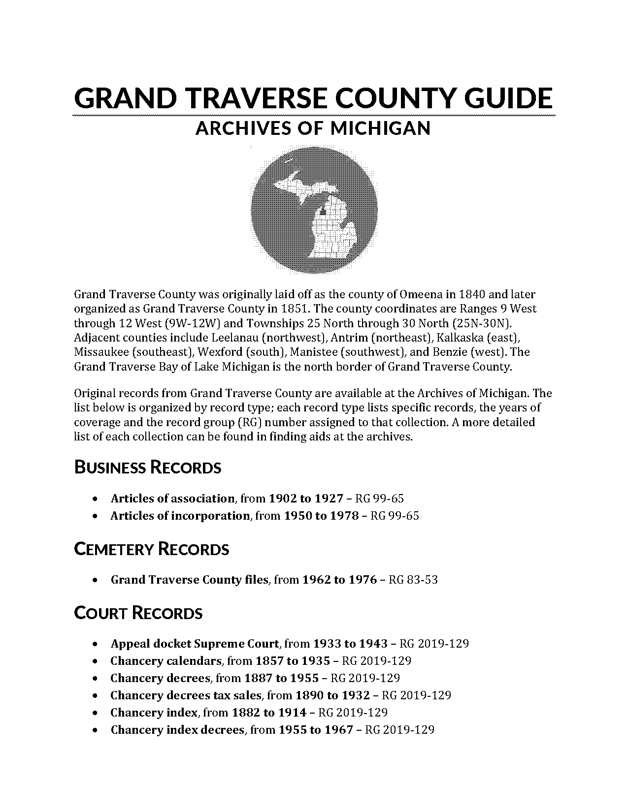 grand traverse county real estate tax records