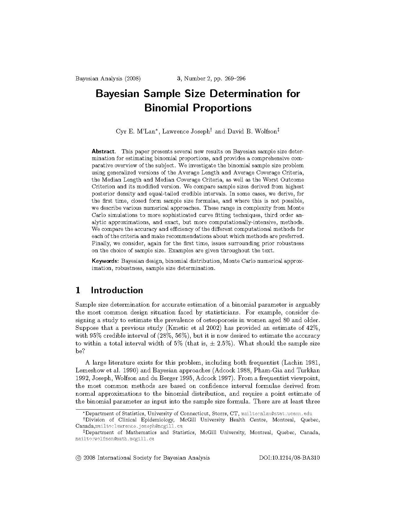 examples of sample size determination