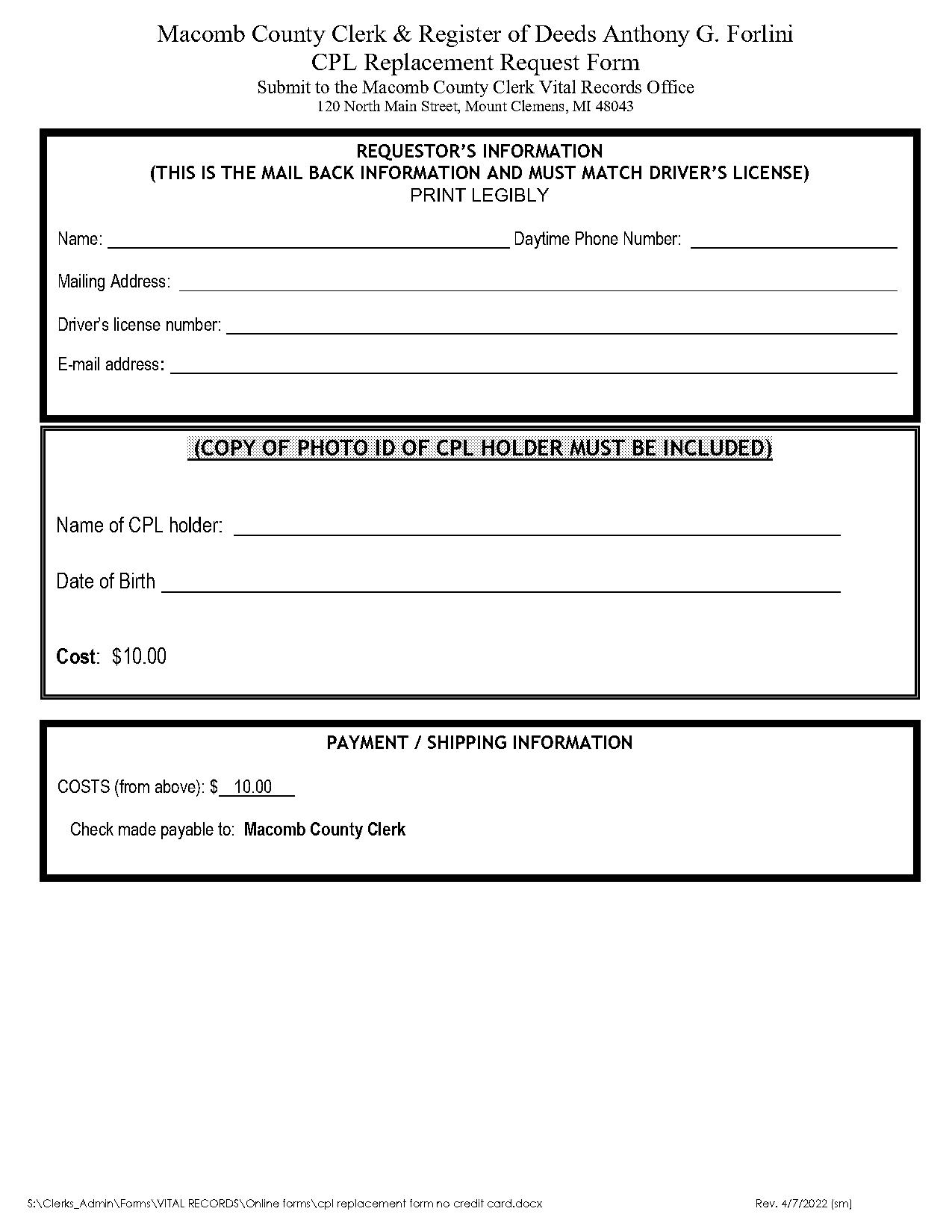 macomb county cpl license application