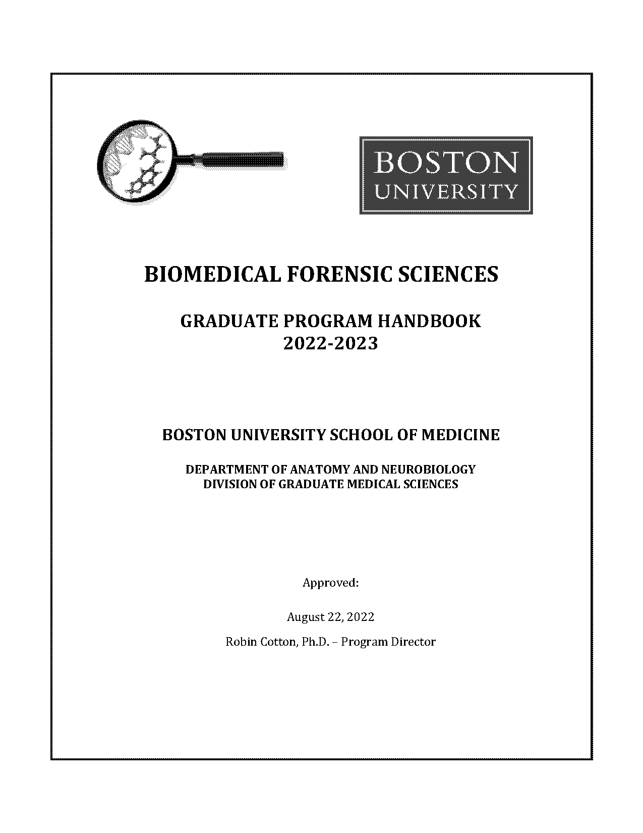 bu graduate student handbook chemistry