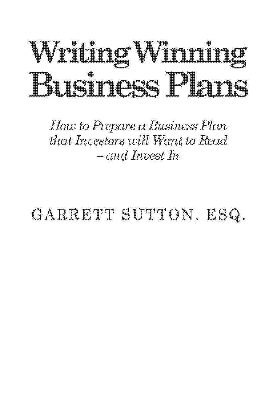 business plans that win pdf