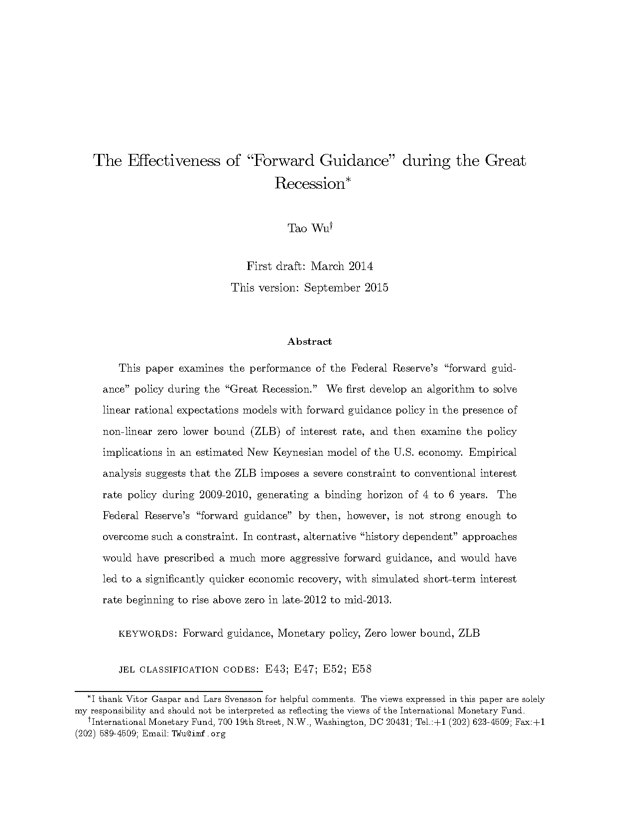 was active monetary policy used in the great recession