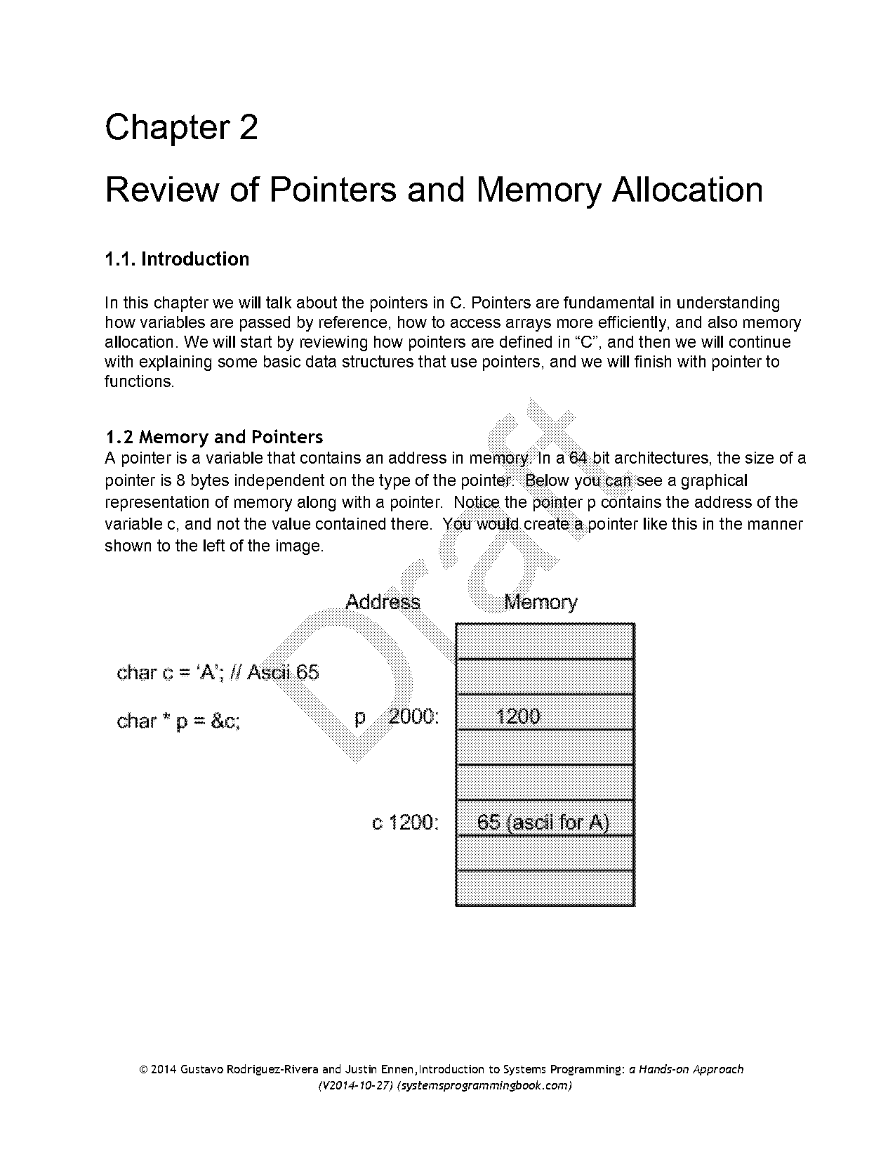 assign pointer to array c