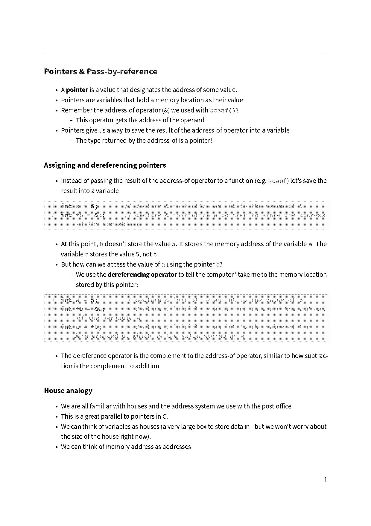 c pass bby reference vs passing pointer