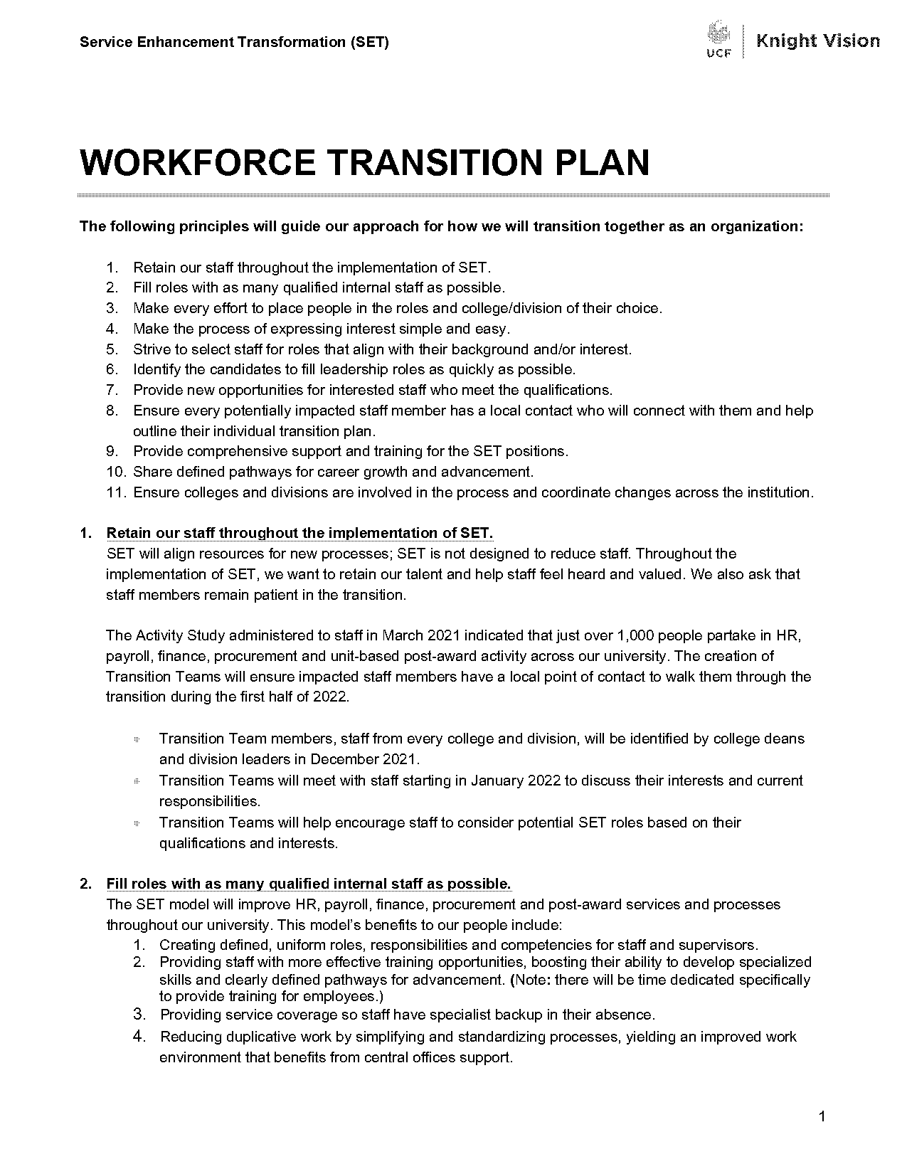 employee transition plan to new role