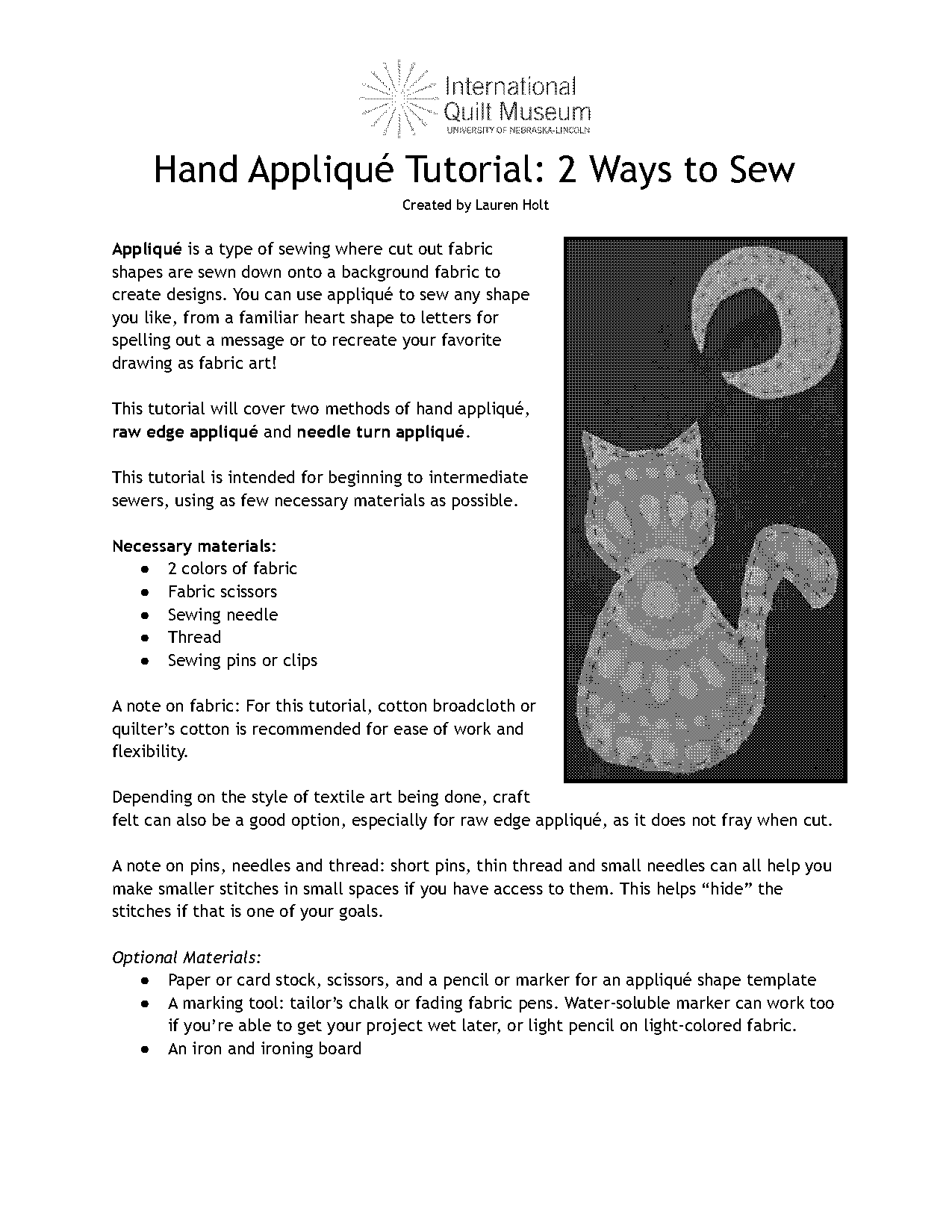 best way to make applique templates