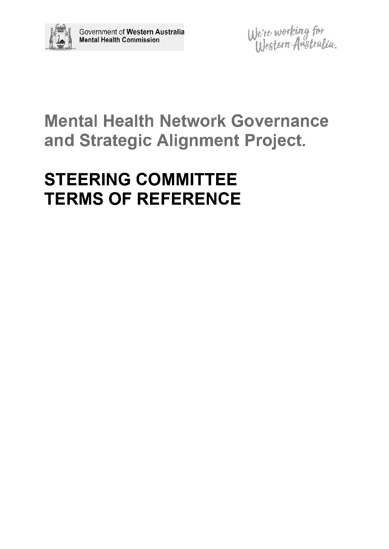 steering committee terms of reference template