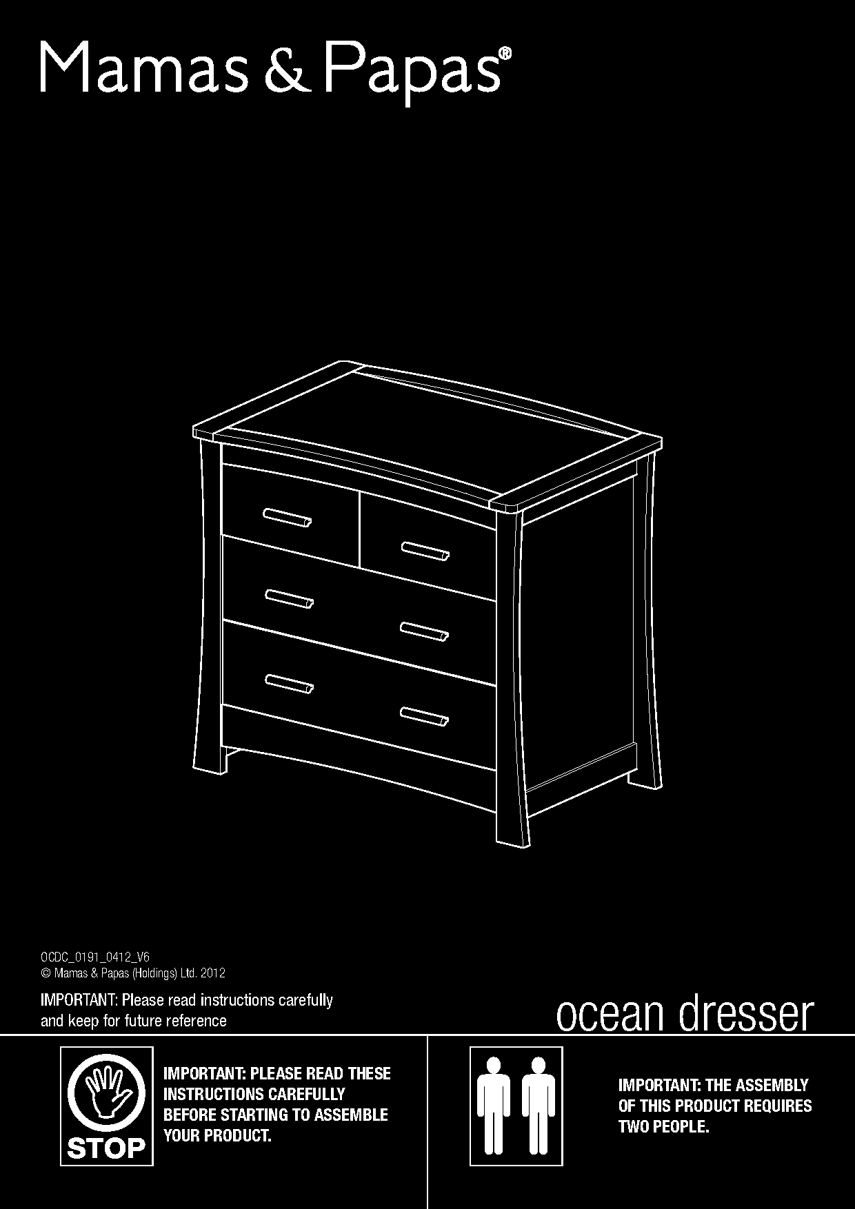 mamas and papas changing table dimensions