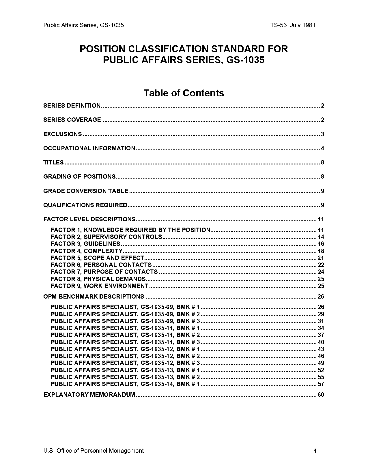 minimum requirements for public relations