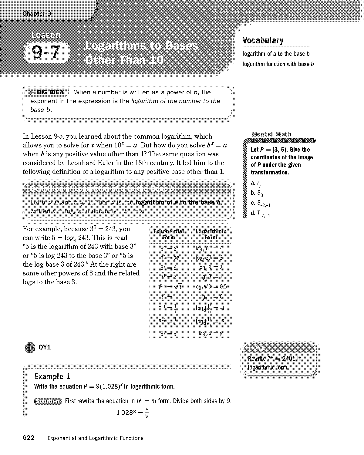 how to evaluate log form