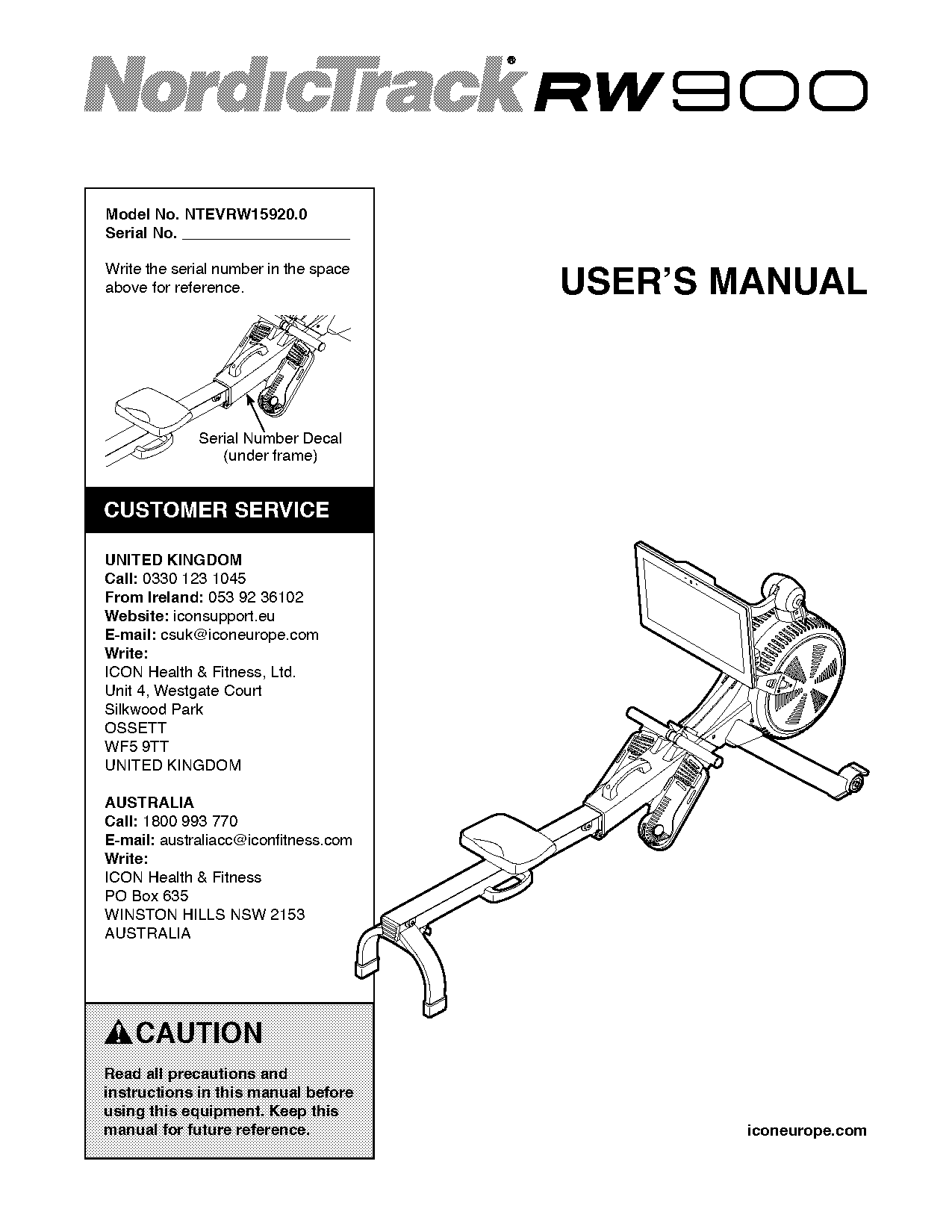 elevation fitness programmable rowing machine instructions