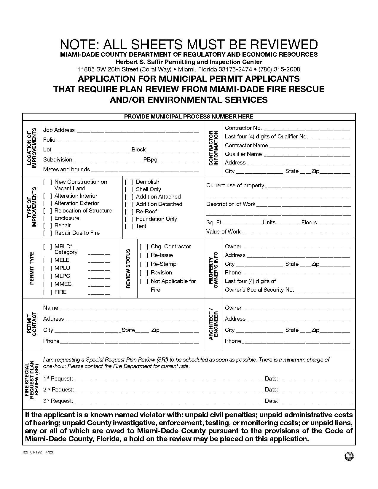 municipal permit application review