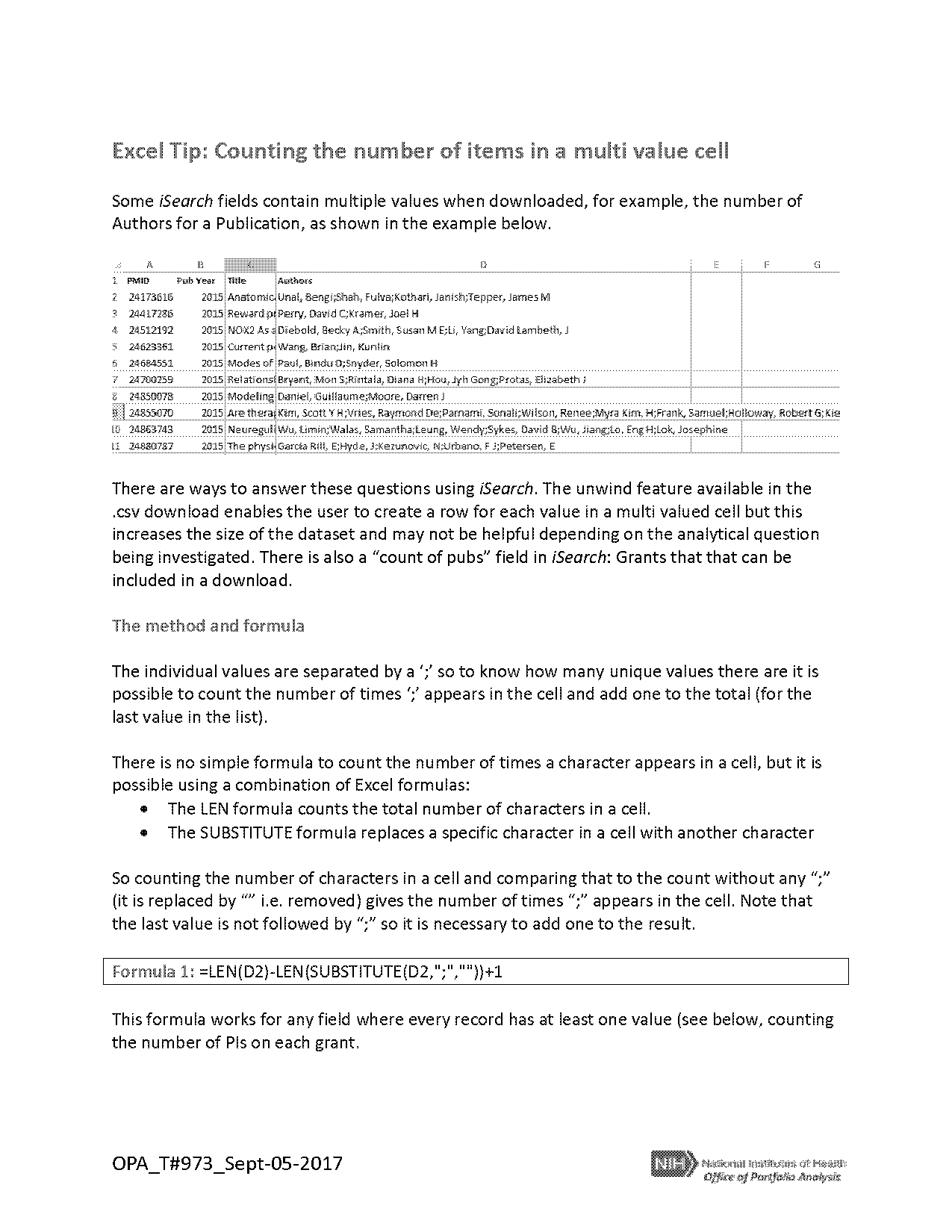 excel formula to count number of non blank cells