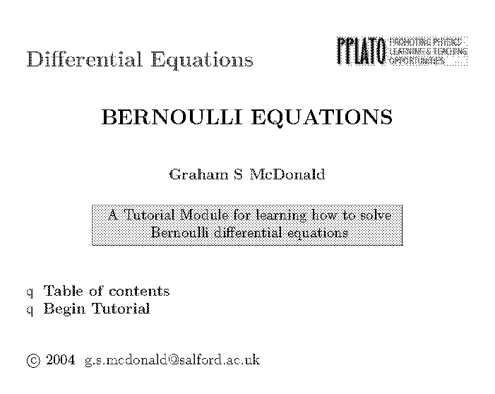 standard form ordinary differential equation