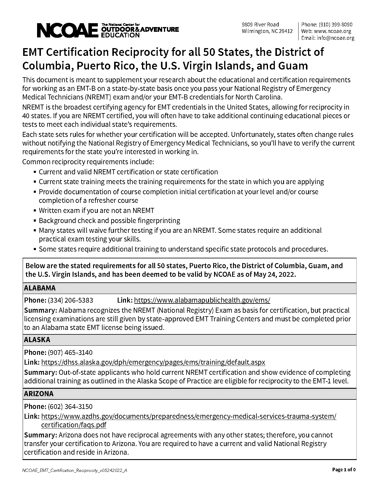 which states does pa have a reciprocal licensure agreement with