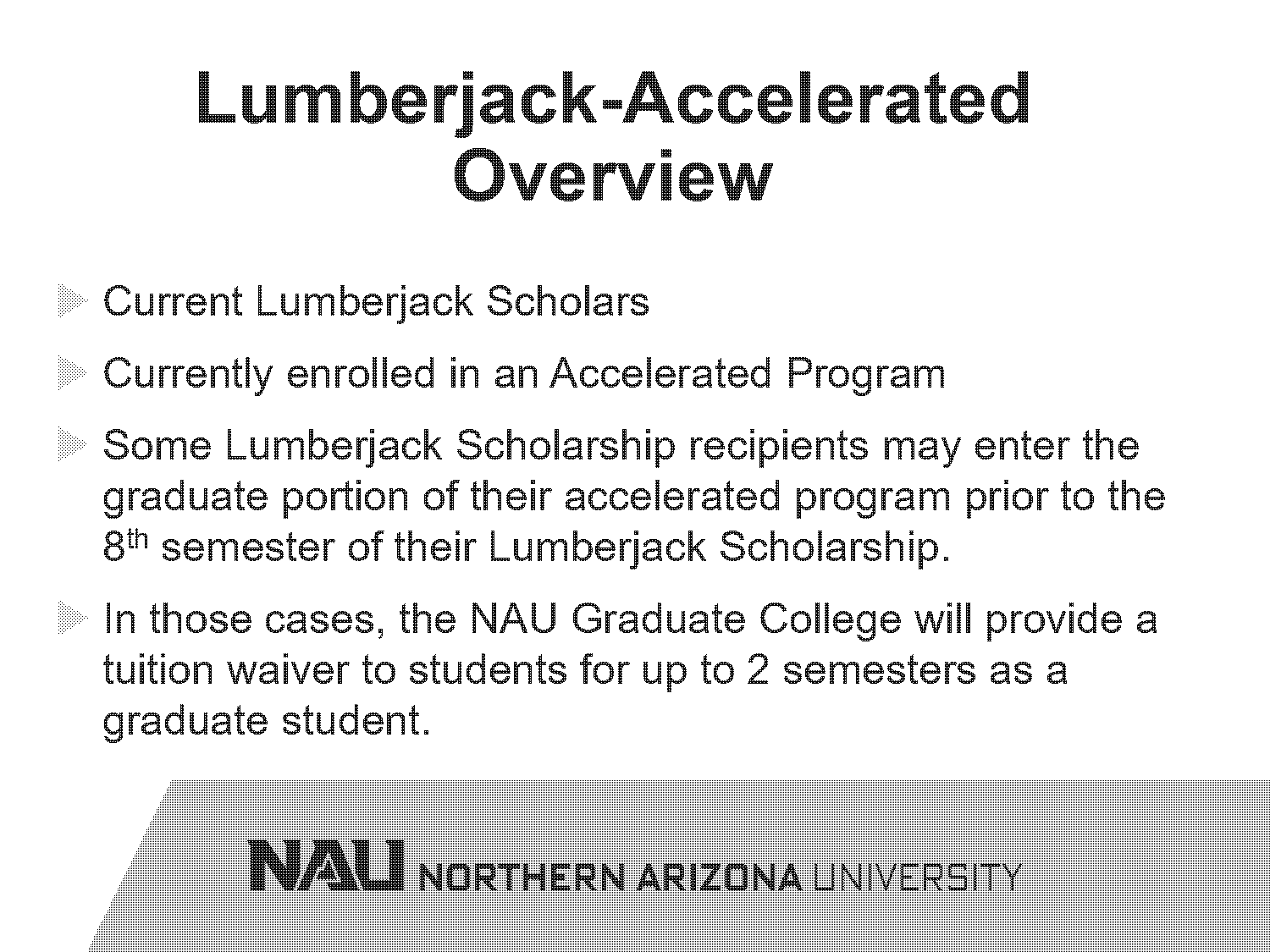 nau lumberjack scholarship requirements