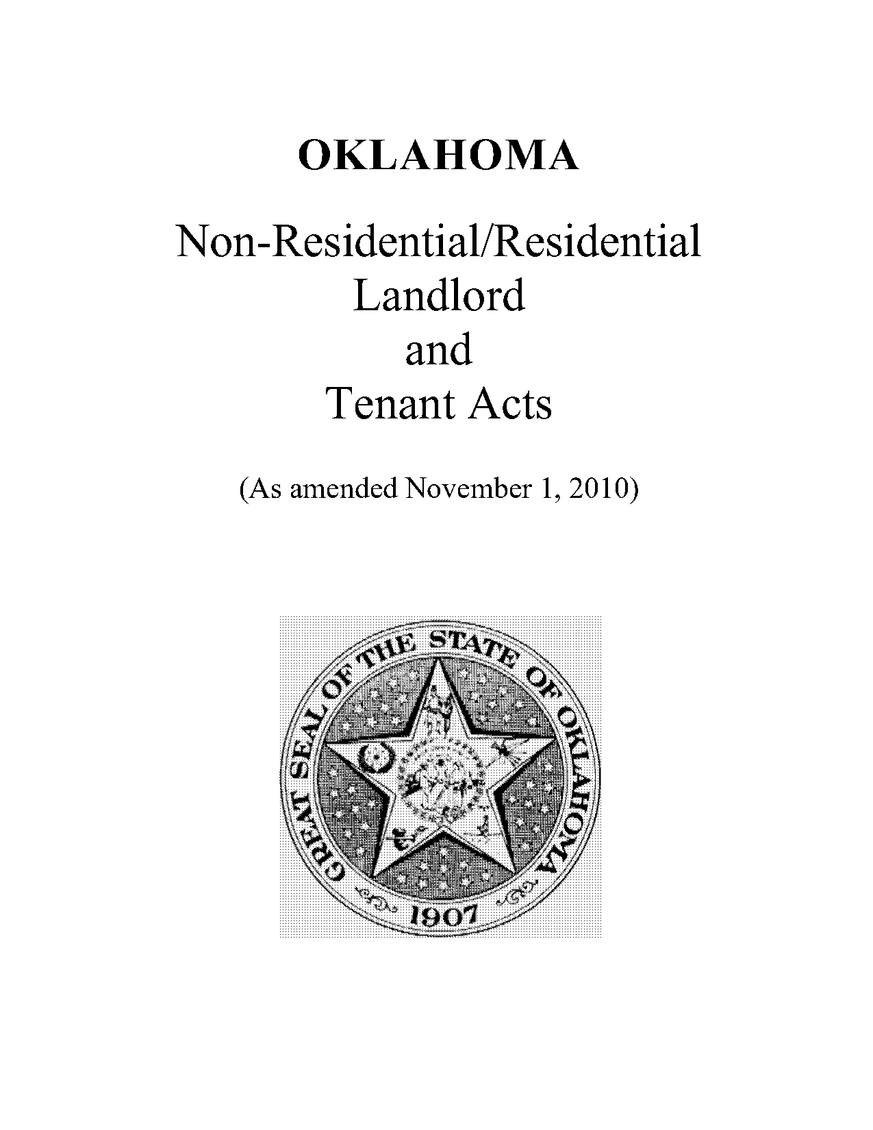 oklahoma rental agreement for single family home with shop